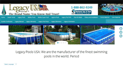 Desktop Screenshot of legacypoolsusa.com