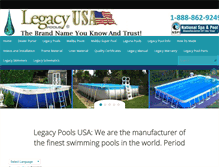 Tablet Screenshot of legacypoolsusa.com